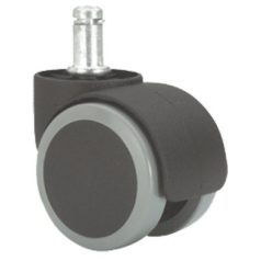   Bürostuhl Rolle Schwarz mit PU Lauffläche Ø 50 mm (Zapfen 11x22 mm) für Parkettböden