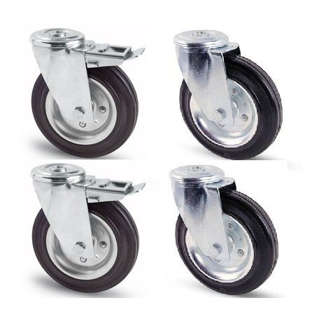 Vollgummirollen Set 80 mm