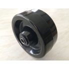 Temperaturbeständiger Kunststoff-Lenkrolle mit Teflonbüchse und Anschraubplatte Ø 80 mm