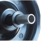 Temperaturbeständiger Kunststoff-Lenkrolle mit Teflonbüchse und Anschraubplatte Ø 80 mm