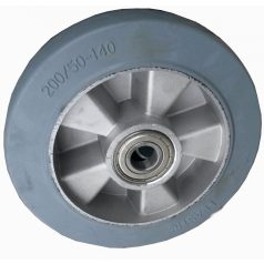   Aluminiumrolle, Lauffläche aus Elastik-Vollgummi (Grau) Ø 200 mm