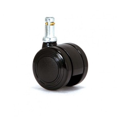 Design-Bürostuhl Rolle Schwarz mit PU Lauffläche, hohe Traglast Ø 50 mm (Zapfen 11x23 mm) für Parkettböden