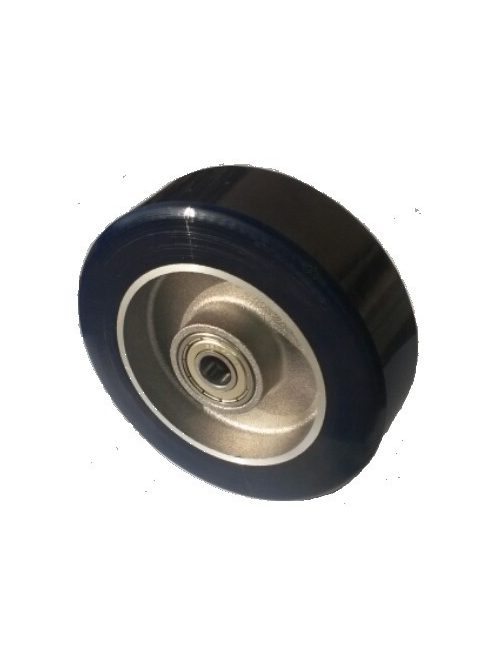 Aluminiumrolle, dicke Lauffläche aus Polyurethan (Schwarz) Ø 125 x 40 mm, 