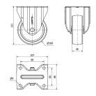 Polyamidrad mit Anschraubplatte Ø 100 mm