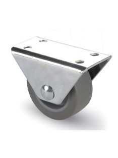   Polypropylen Kastenbock -Rolle mit Anschraubplatte und Vollgummi Lauffläche Ø 40 mm