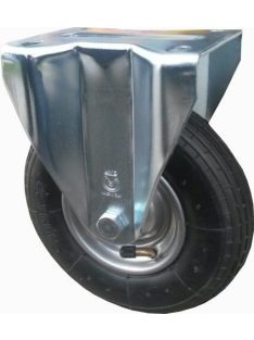 Stahlblech- Rolle mit Anschraubplatte, Luftreifen Ø 200 mm