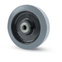   Polyamid- Lenkrolle mit Rückenloch, Lauffläche aus Elastik-Vollgummi Ø 100 mm