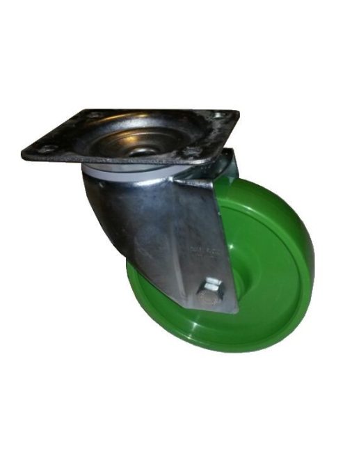 Polyamidrad Grün aus Recycling-Kunststoff mit Lenkrolle, Ø 160 mm