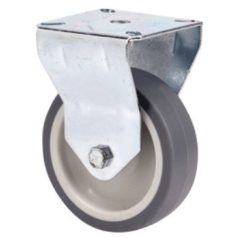   Polypropylen Rolle mit Anschraubplatte, Lauffläche aus Elastik-Vollgummi Ø 100 mm